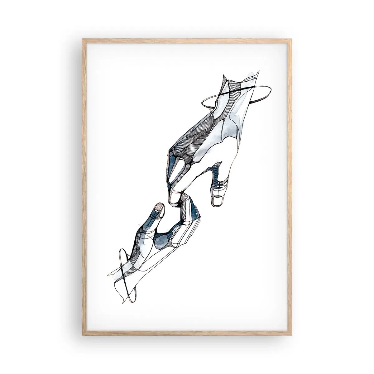 Poszter világos tölgy keretben - Szép gesztus - 70x100 cm