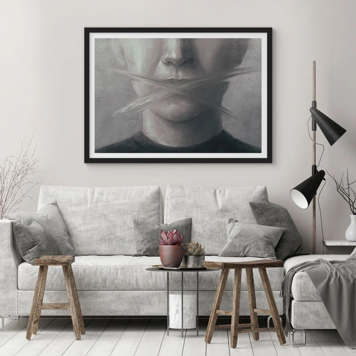 Poszter fehér keretben - Szó nélkül - 100x70 cm