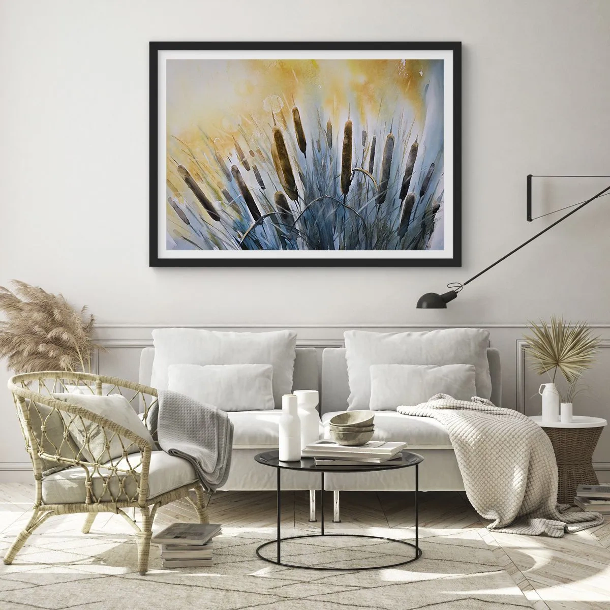 Poszter fehér keretben - A víz hűvössége, a nap melege - 100x70 cm