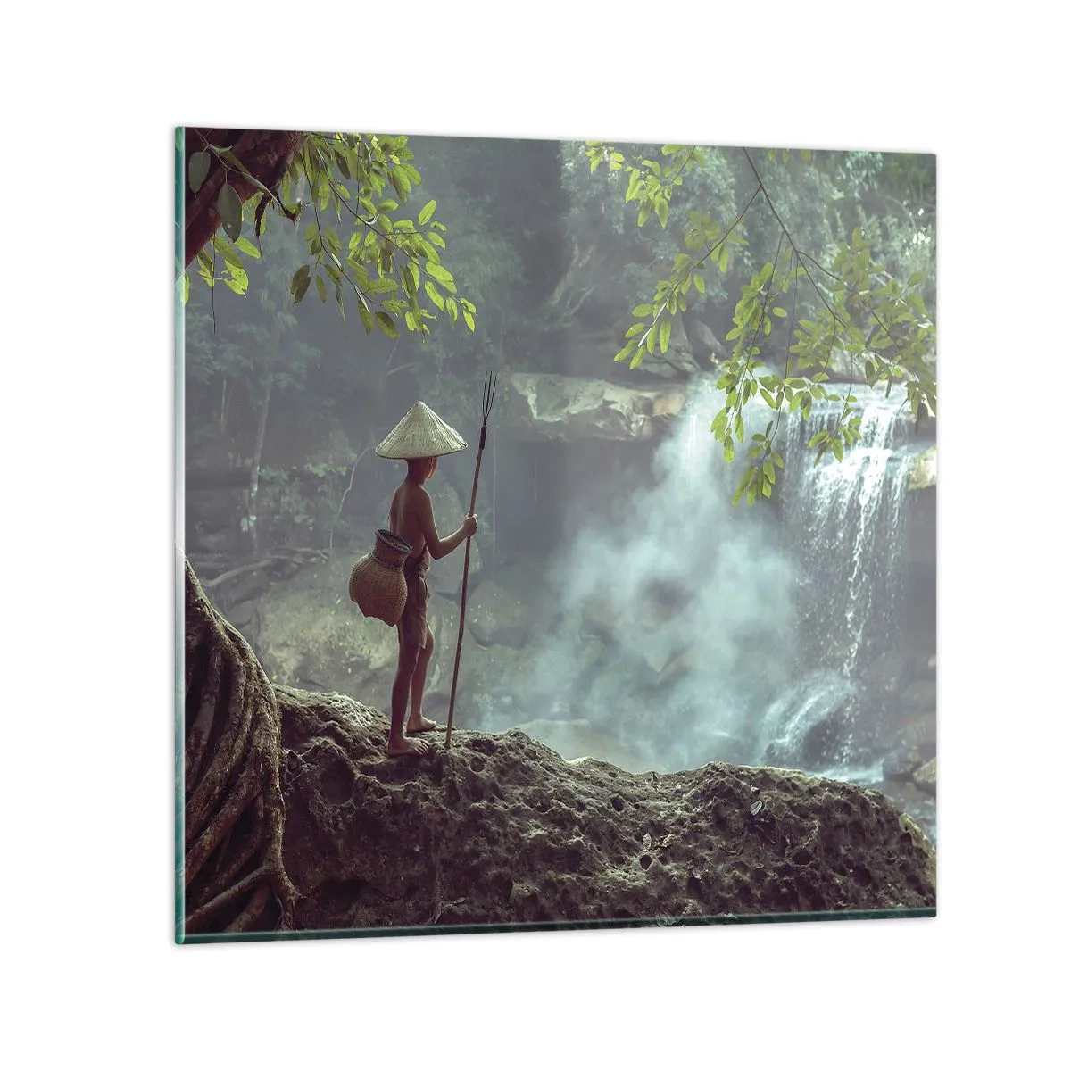 Üveg kép - Barátságban a természettel - 40x40 cm