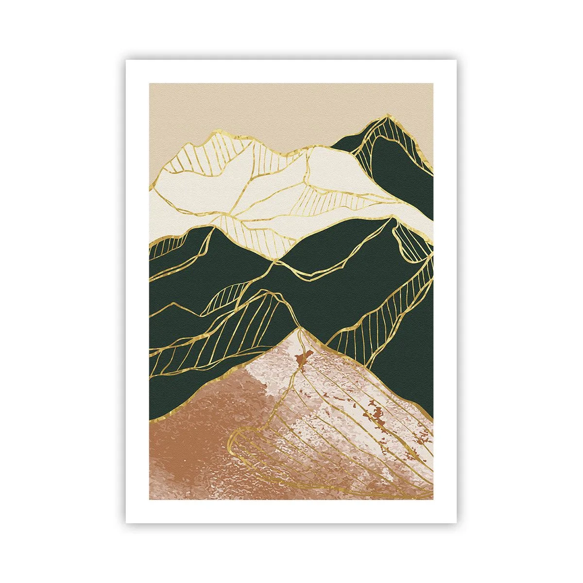 Poszter - Arany csúcsok - 50x70 cm