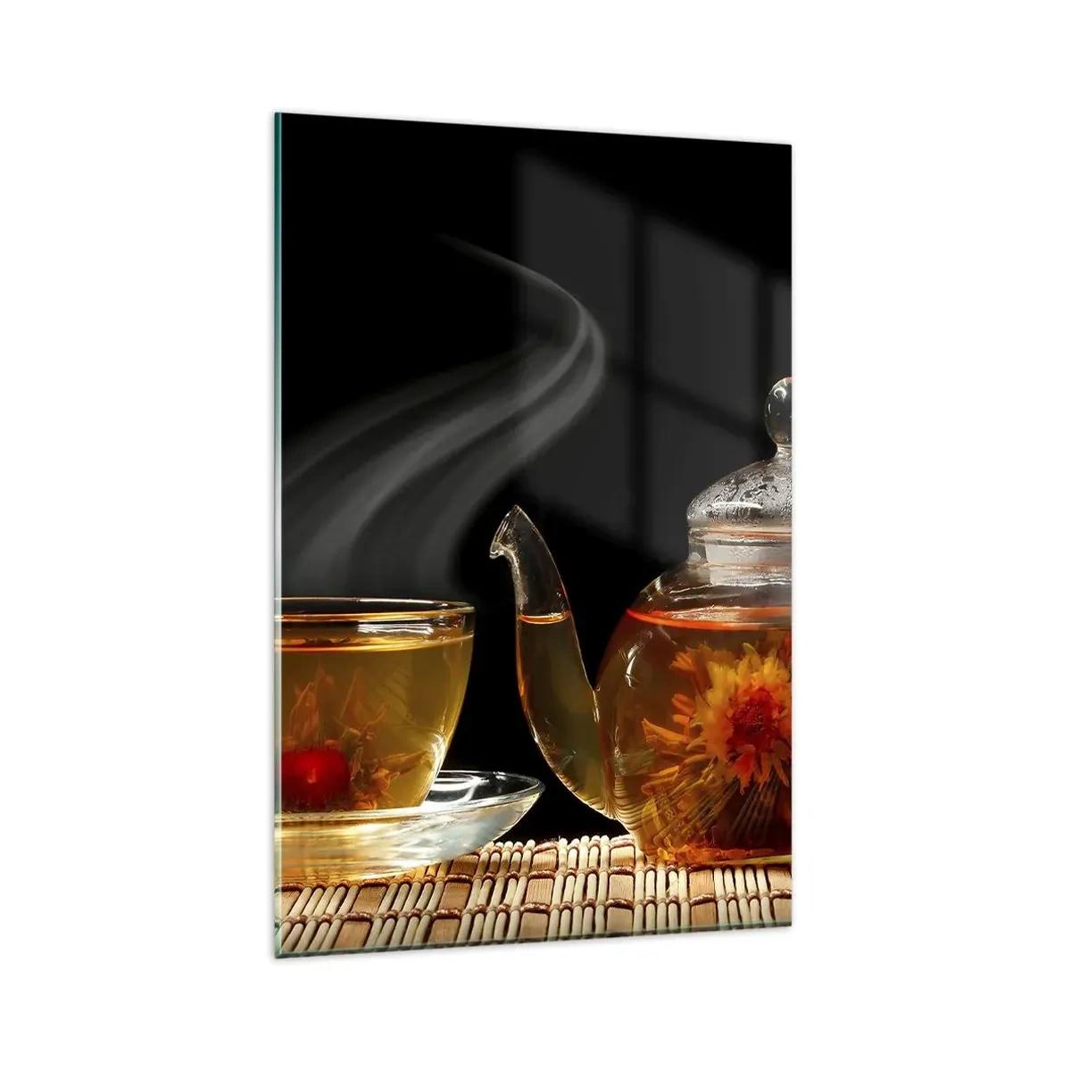 Üveg kép - A teafőzés varázsa és művészete - 80x120 cm