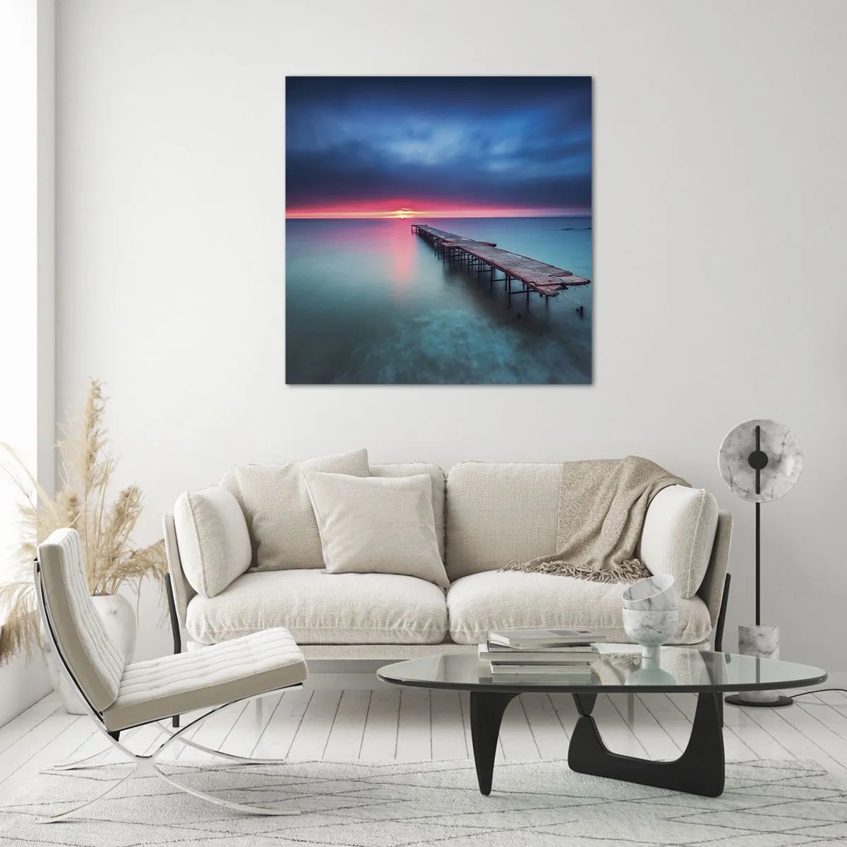 Üveg kép - Ég és föld között - 70x70 cm