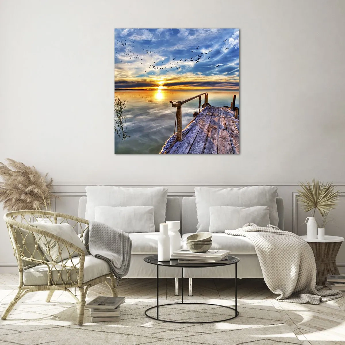 Üveg kép - Megnyugszik a szél - 40x40 cm