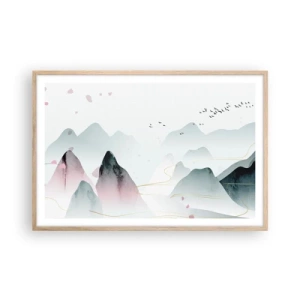 Poszter világos tölgy keretben - A csúcsok fölött - 91x61 cm