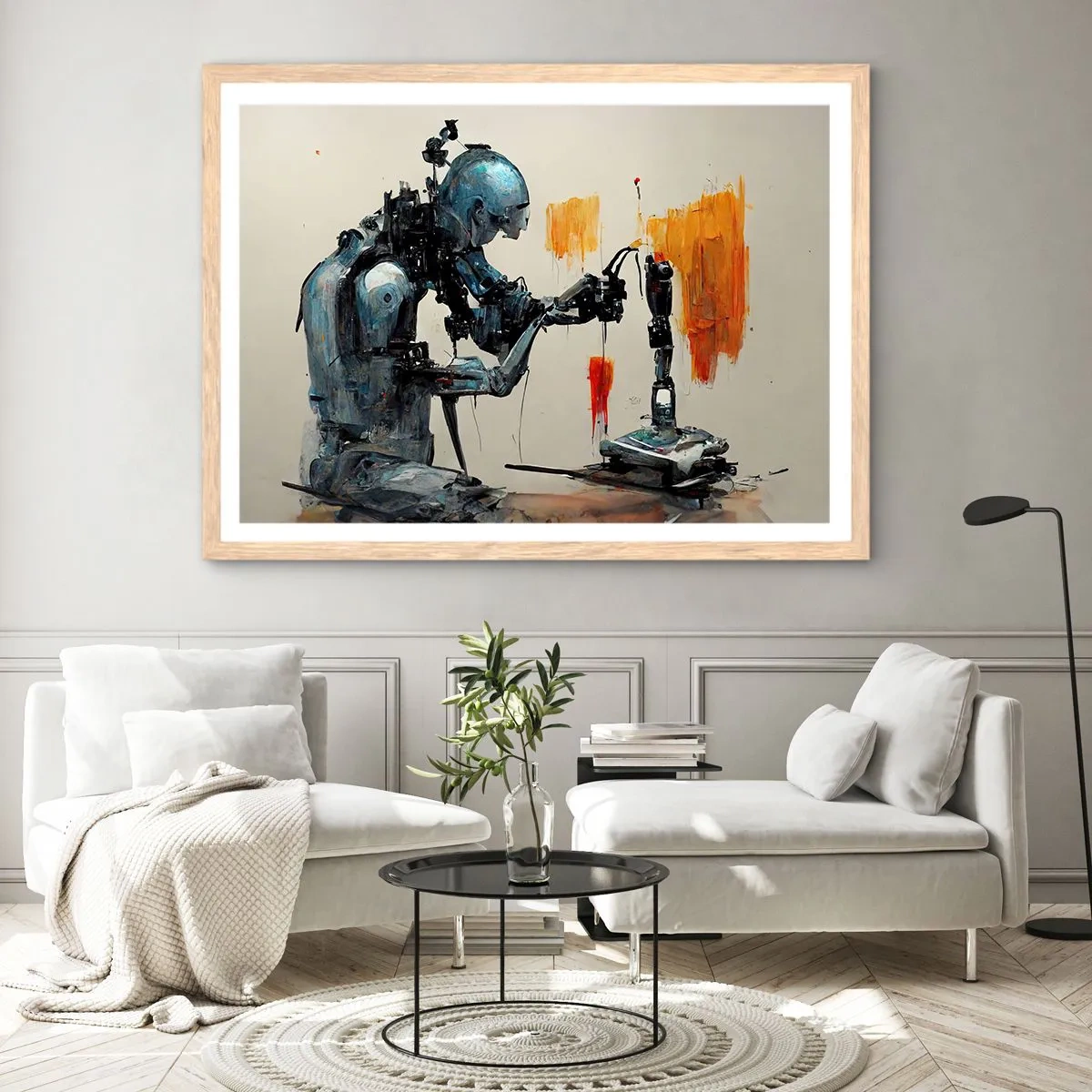 Poszter világos tölgy keretben - Már holnap... - 100x70 cm