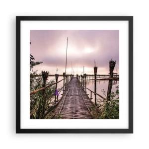 Poszter fehér keretben - Nyugalom és csend Ázsiában - 40x40 cm