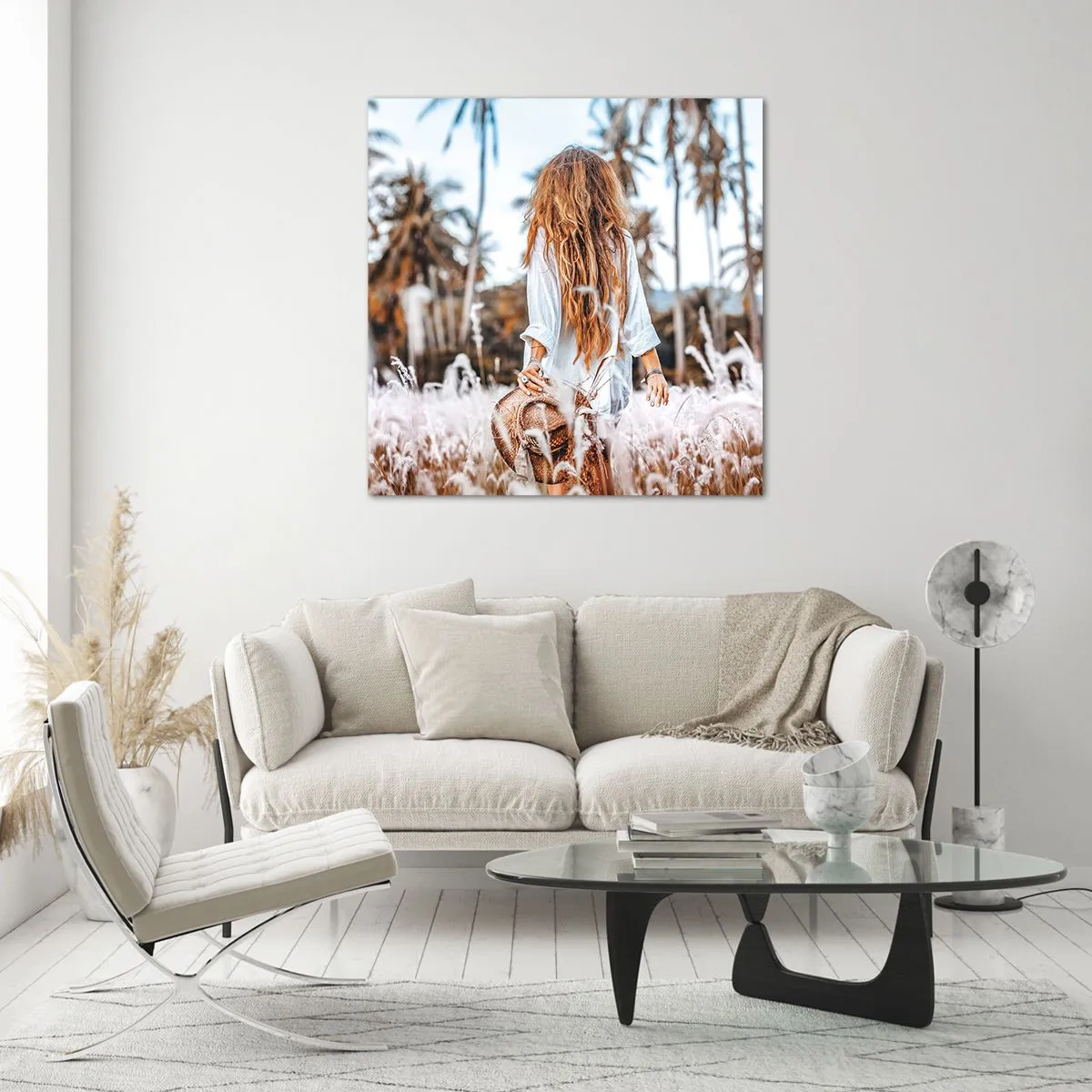 Üveg kép - Fűbolyhból született - 70x70 cm