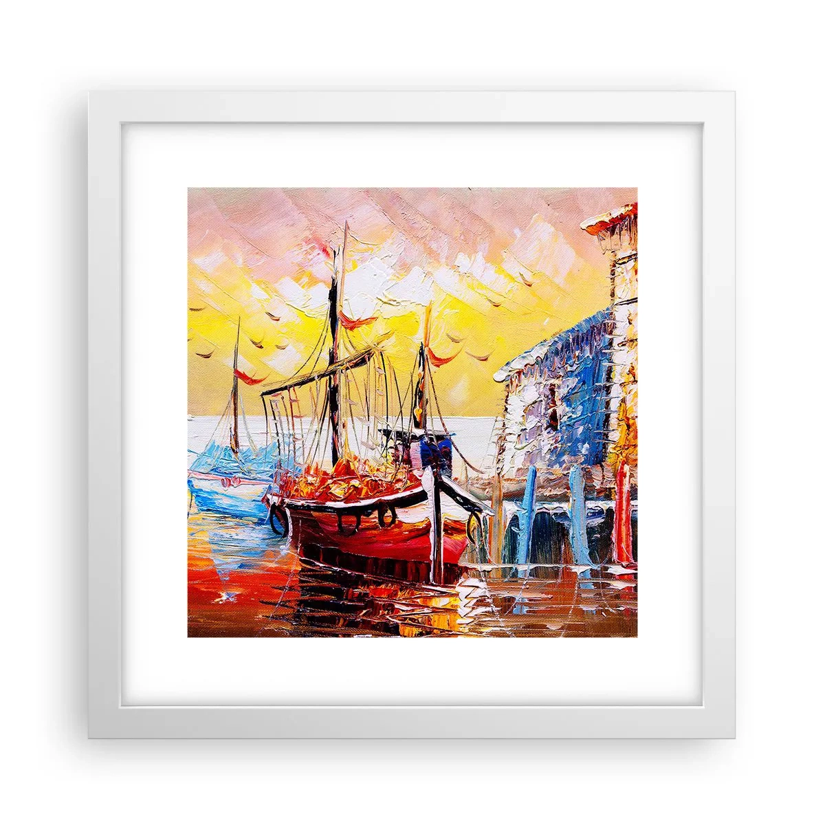 Poszter fekete keretben - Boldog visszatérés - 30x30 cm