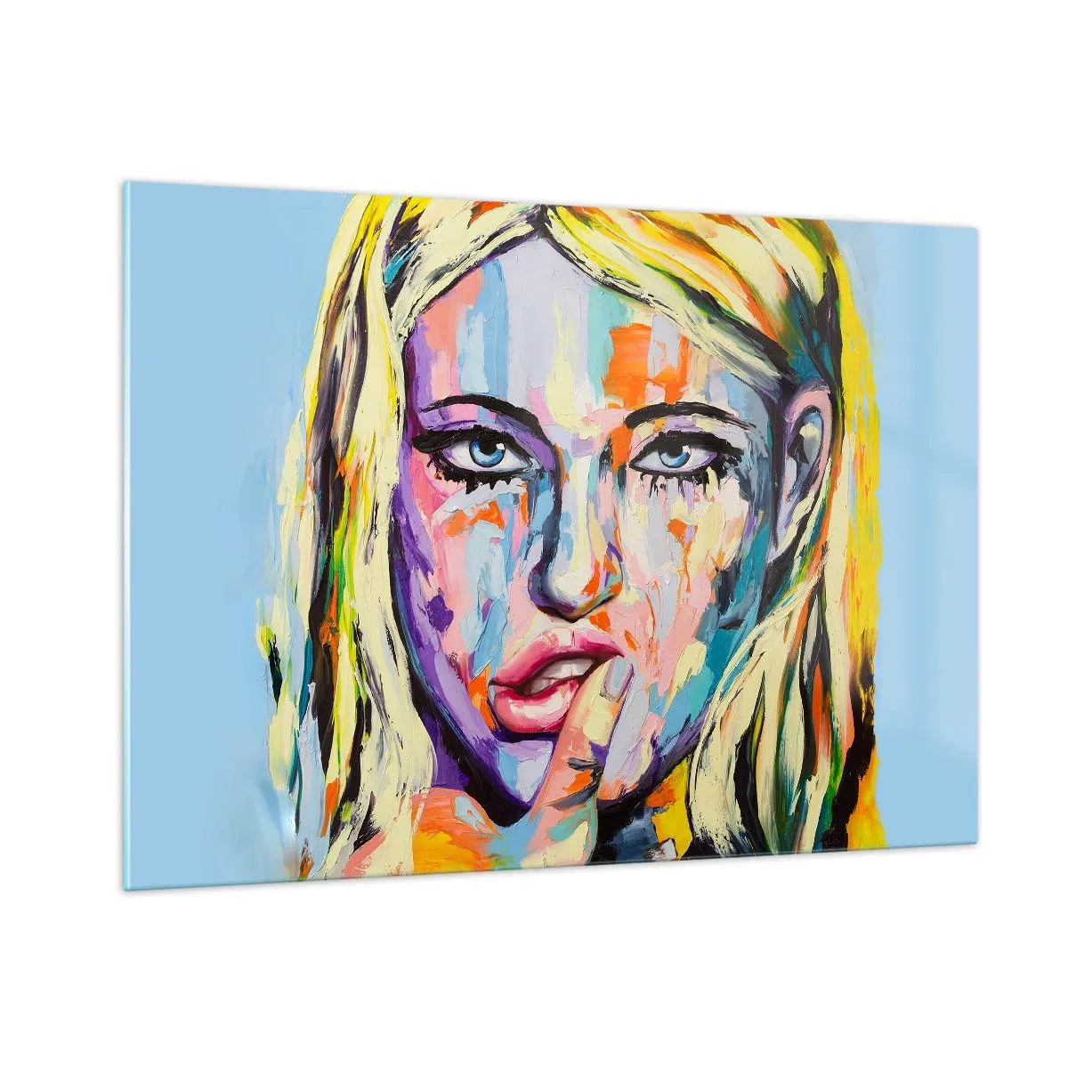 Üveg kép - Nézz egyenesen a szemébe - 100x70 cm