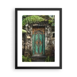 Poszter fehér keretben - Ajtó egy egzotikus világba - 30x40 cm