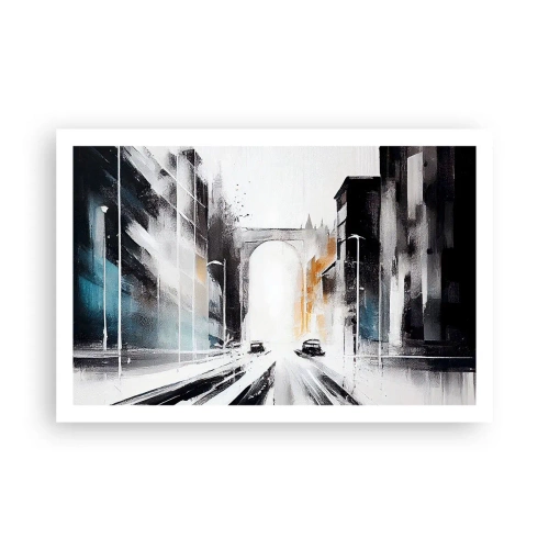 Poszter - Várostanulmány: építészet és mozgás - 91x61 cm