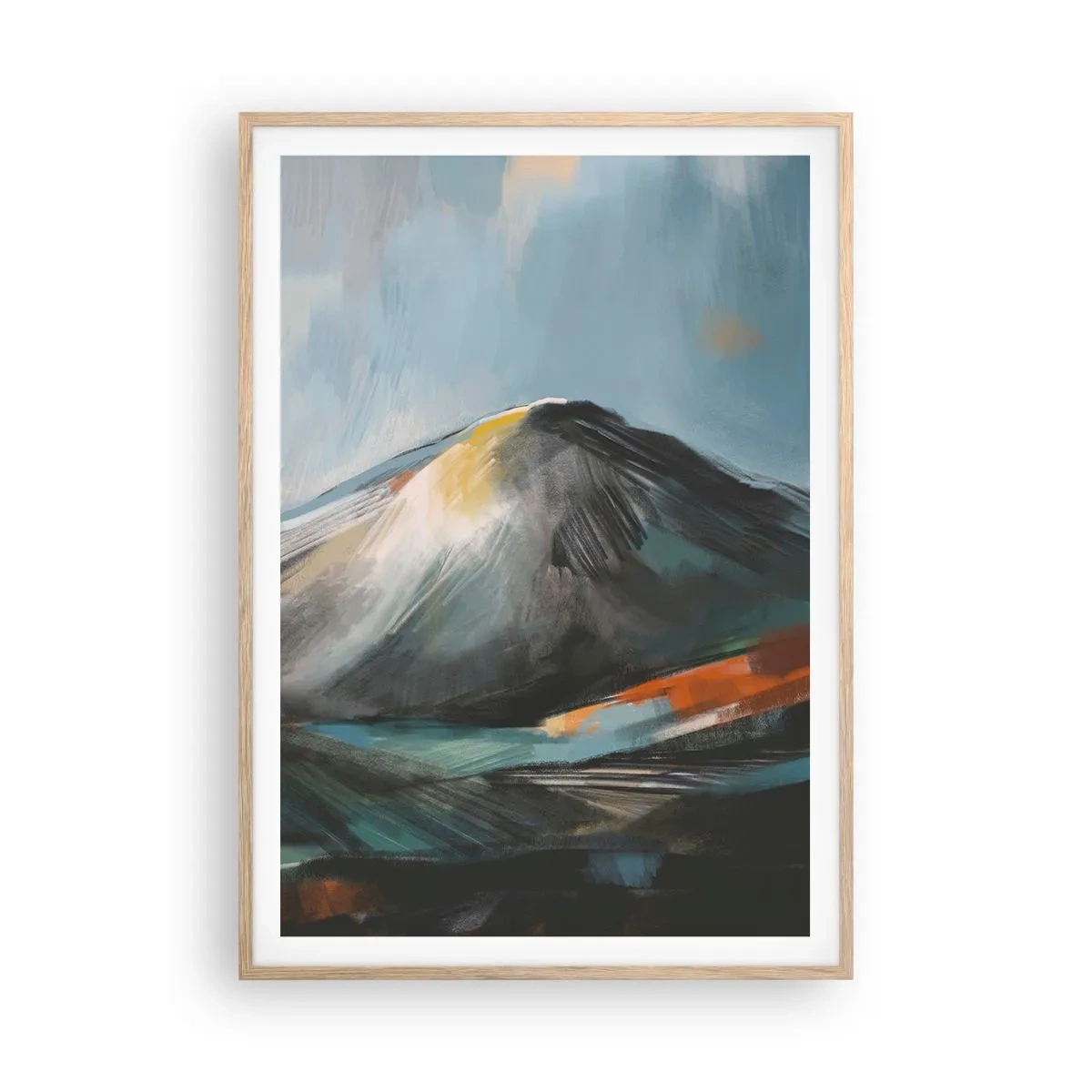 Poszter világos tölgy keretben - Nyers és gyönyörű - 70x100 cm