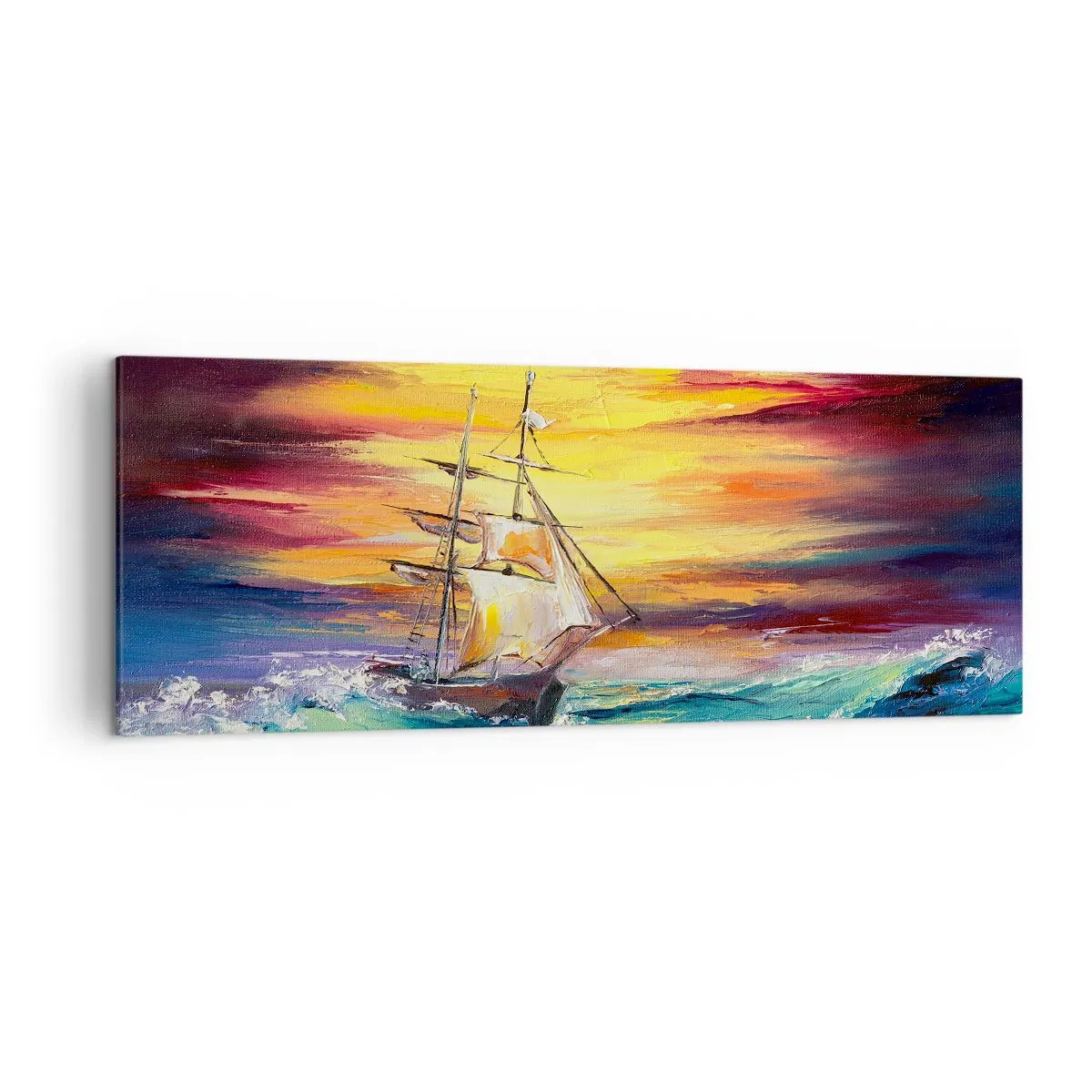 Vászonkép - Bátran a hullámok alatt - 140x50 cm