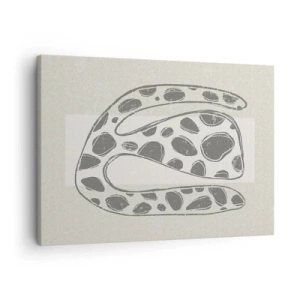 Vászonkép - Absztrakt organikus minta szürke árnyalatokban - 70x50cm - Egy bizarr teremtmény - Modern fali dekoráció nappalihoz és hálószobához ARTTOR