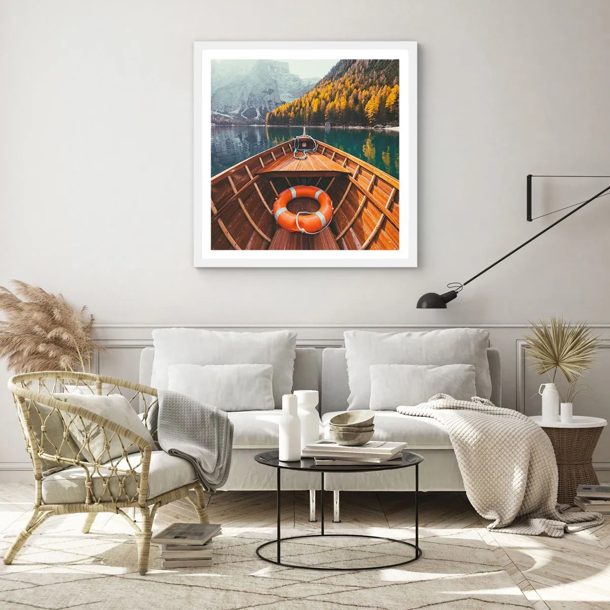 Poszter fekete keretben - Hegyi kirándulás - 30x30 cm