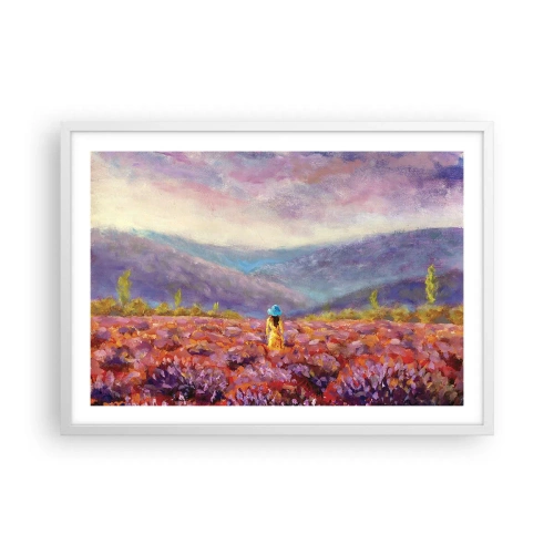 Poszter fekete keretben - A levendula világában - 70x50 cm