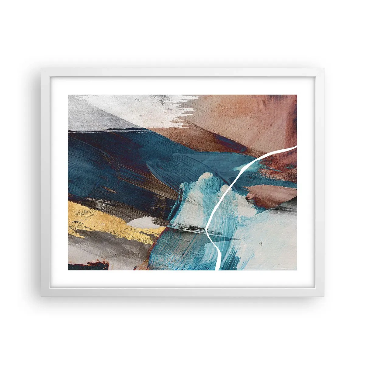 Poszter fekete keretben - Lelkesedéssel és energiával - 50x40 cm