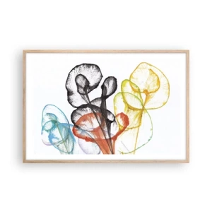 Poszter világos tölgy keretben - Virágok lélekkel - 91x61 cm