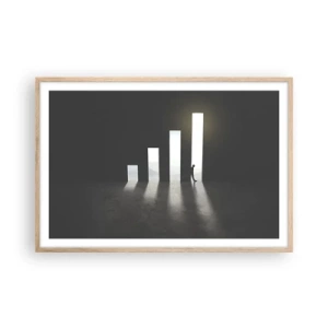 Poszter világos tölgy keretben - Siker - egy benyomás - 91x61 cm