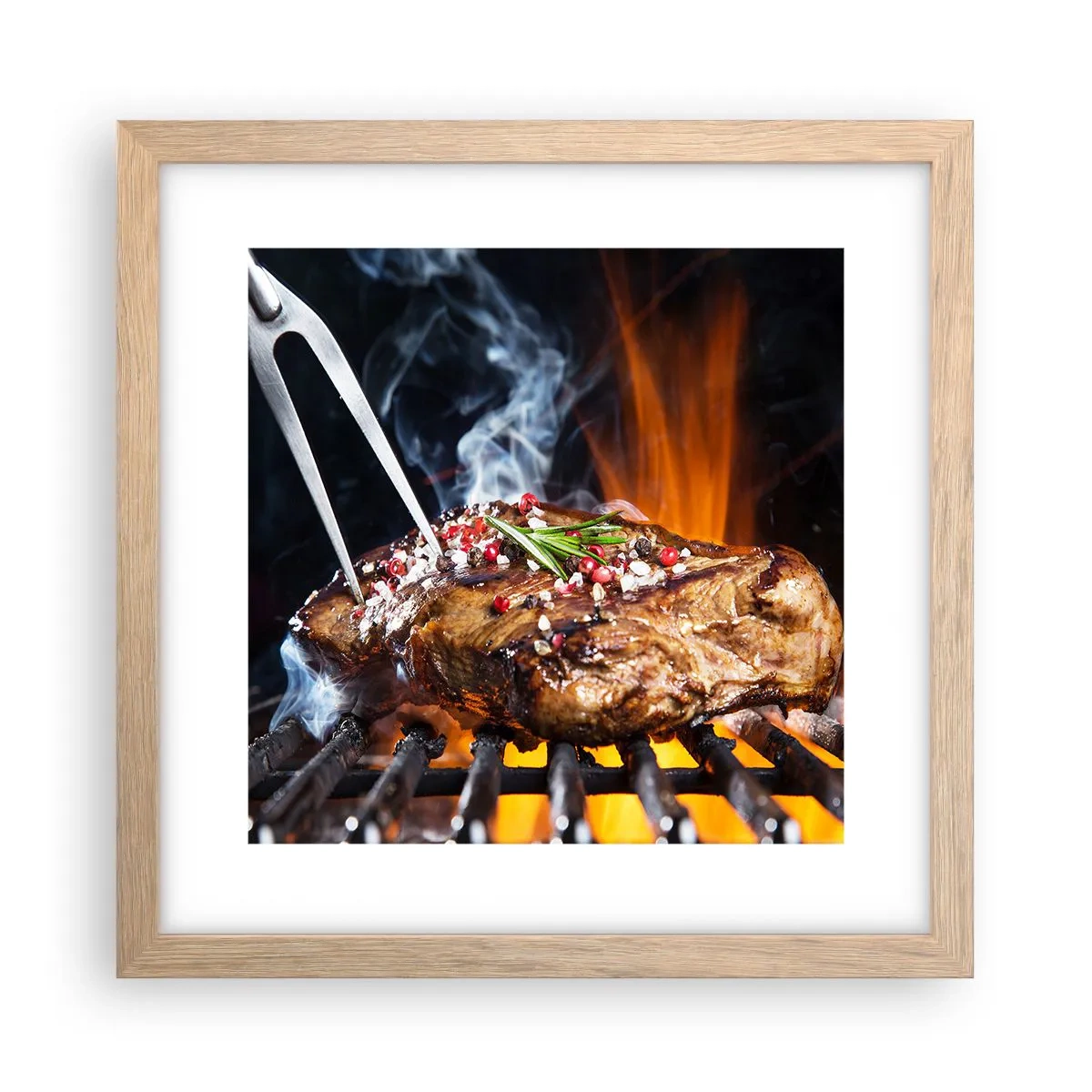 Poszter világos tölgy keretben - Lédús és illatos - 30x30 cm