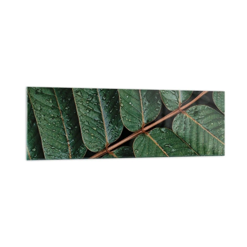 Üveg kép - Zöld ritmusban - 160x50 cm