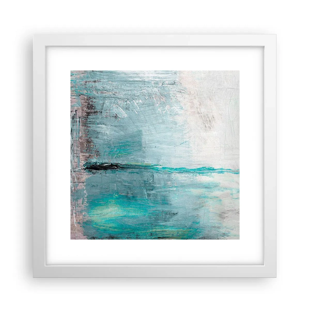 Poszter fekete keretben - Vízszintesen kék színben - 30x30 cm