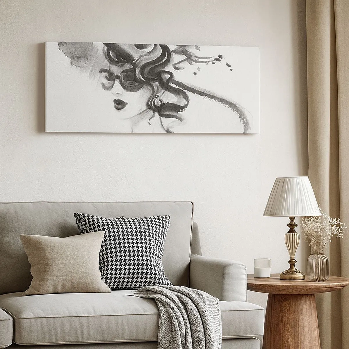 Vászonkép - Karakteres hölgy - 100x40 cm