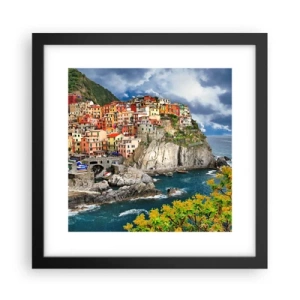 Poszter fehér keretben - Egy csoport a sziklákra simulva - 30x30 cm