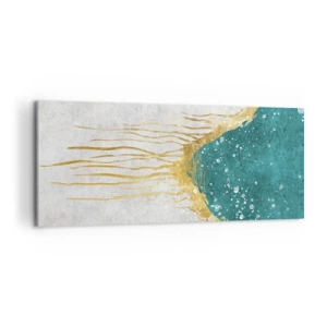 Vászonkép - Aranyló dagály - 100x40 cm