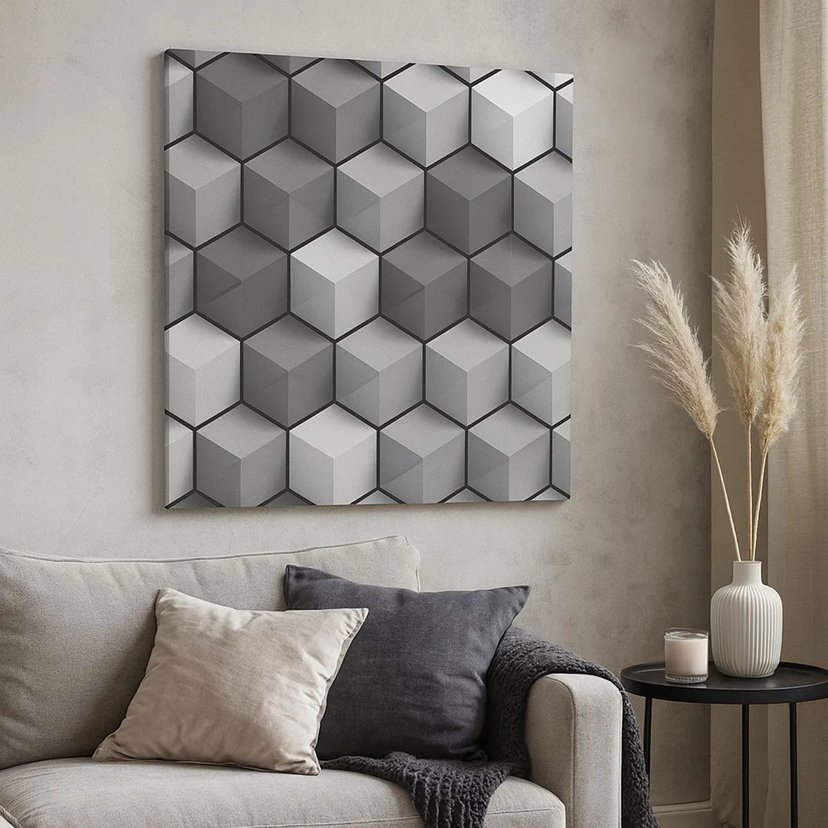 Vászonkép - Kubista kirakós - 30x30 cm