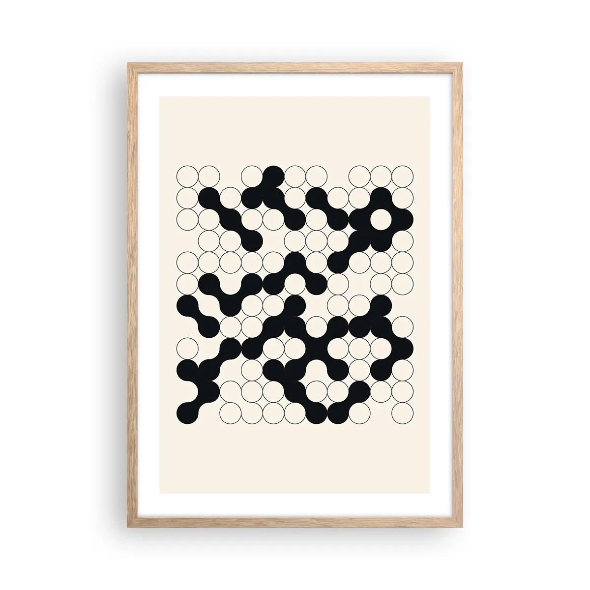 Poszter világos tölgy keretben - Kínai játék - variáció - 50x70 cm