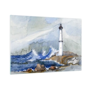 Üveg kép - A sötétséggel és a viharral szemben - 100x70 cm