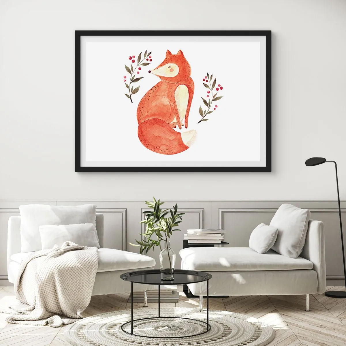 Poszter fehér keretben - Kis vörös hajú - 100x70 cm