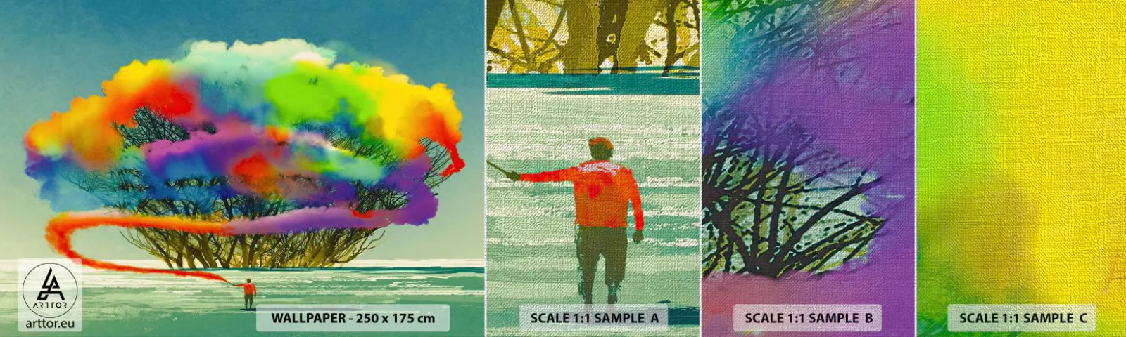 Fotótapéta Minta Premium Canvas - Keltsd életre ezt a világot - Absztrakció, Férfi, Modern minta - 100x30 cm