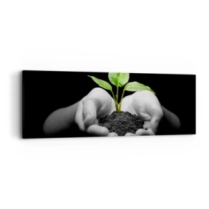 Vászonkép - Szeretem a természetet, védem azt - 90x30 cm