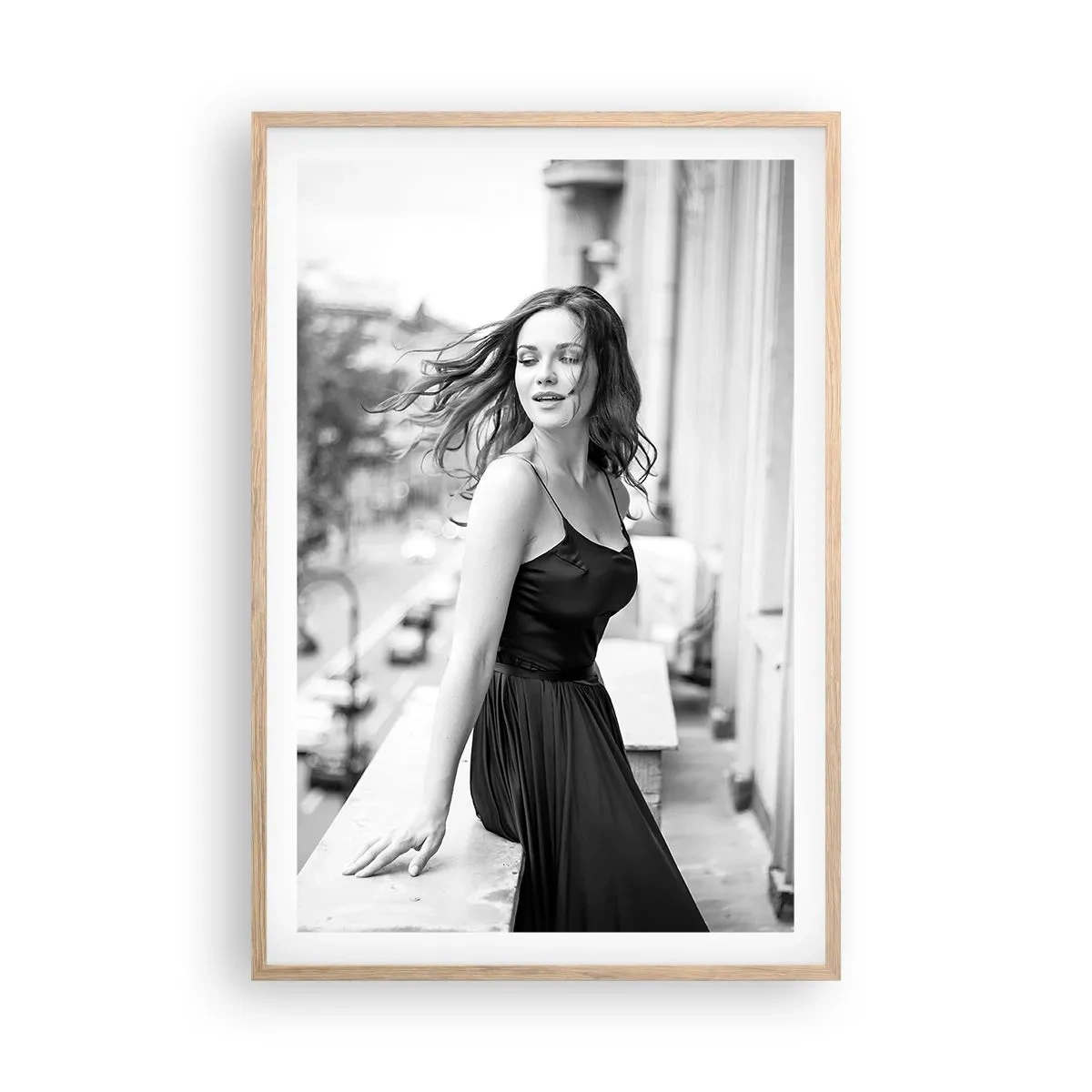 Poszter világos tölgy keretben - Biztosan párizsi - 61x91 cm