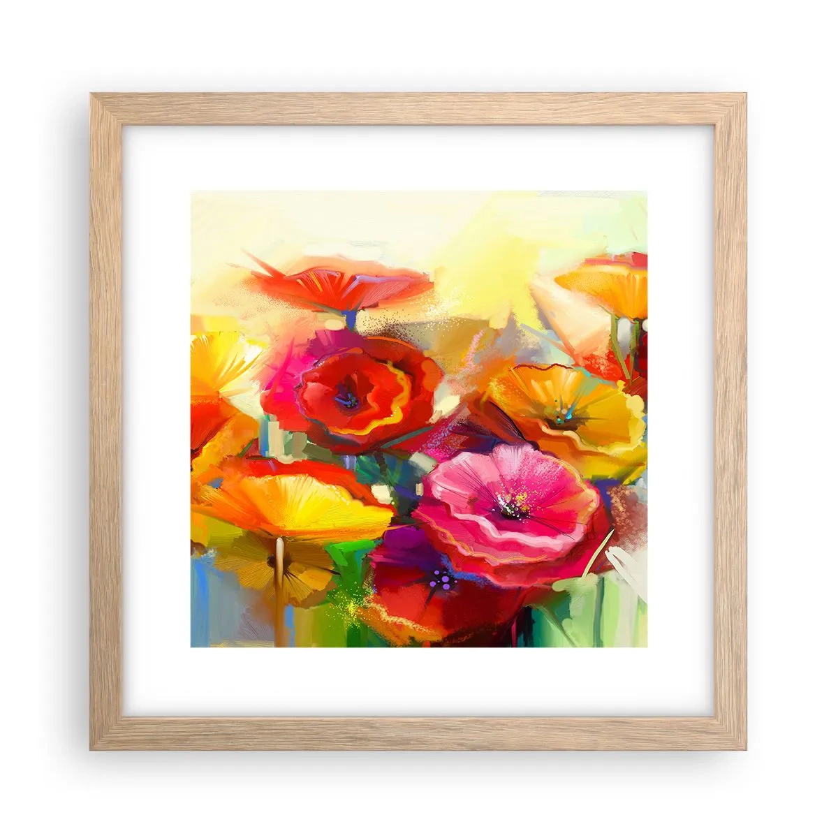 Poszter világos tölgy keretben - Nem csak piros - 30x30 cm