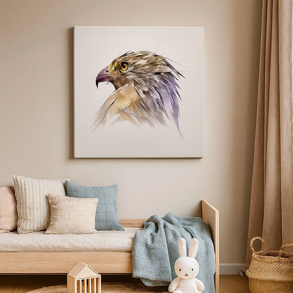 Vászonkép - Egy harcos portréja - 30x30 cm