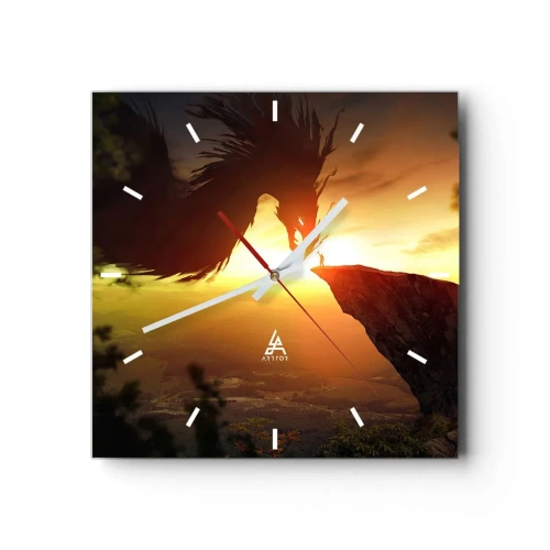 Falióra, Óra - Sárkányölő - 30x30 cm