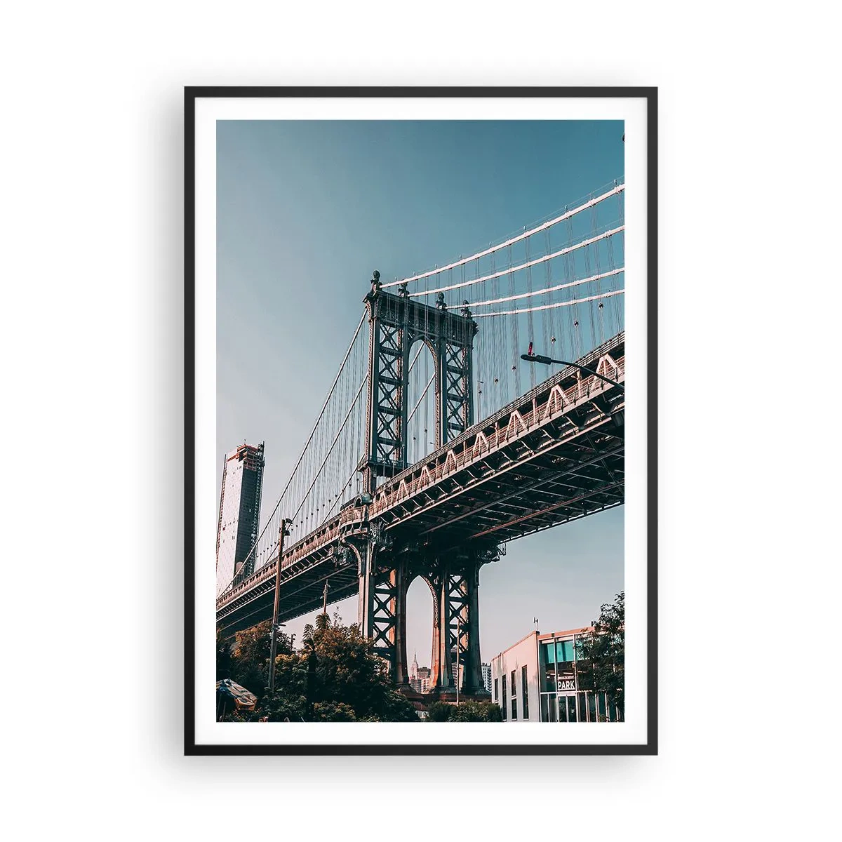 Poszter fehér keretben - A város hullámai fölött - 70x100 cm