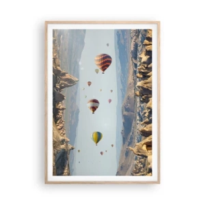 Poszter világos tölgy keretben - Itt minden lehetséges - 70x100 cm