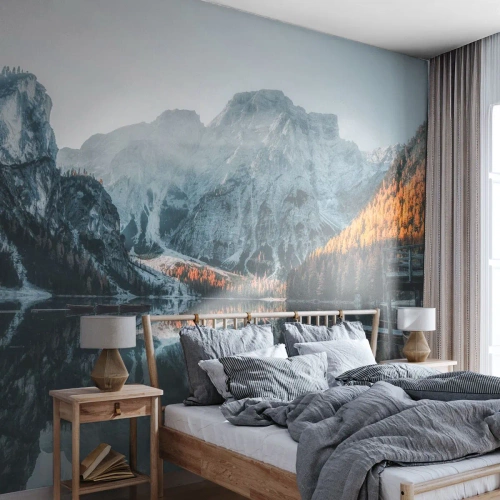 Fotótapéta Standard Eco - Tükrös táj - Tájkép, Hegyek, Tó - 200x140 cm