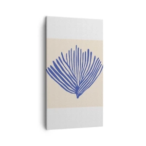 Vászonkép - Kék legyező - 45x80 cm