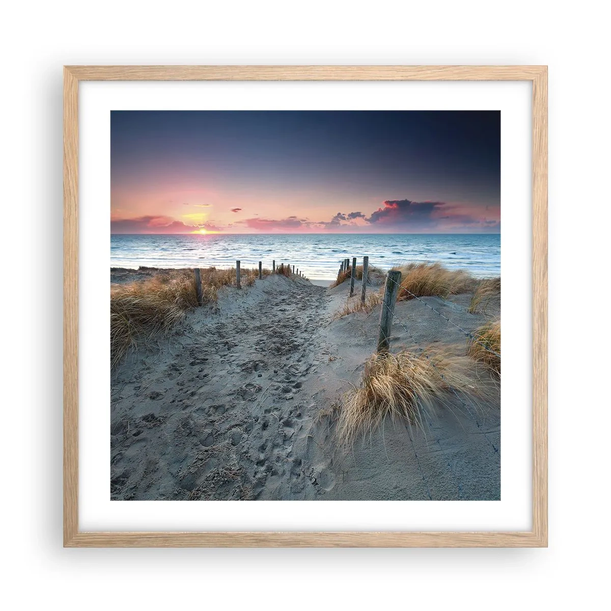 Poszter világos tölgy keretben - Kiöntöttél egy sugárzó szivárványos fényt... - 50x50 cm