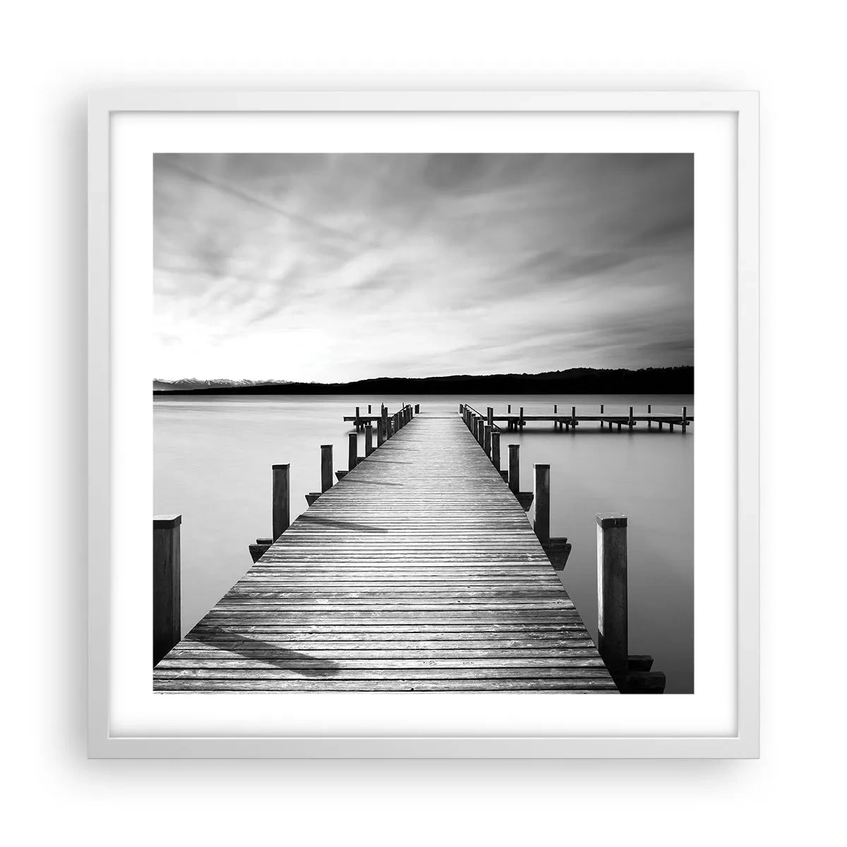 Poszter fekete keretben - A víznyelőnél - békében - 50x50 cm