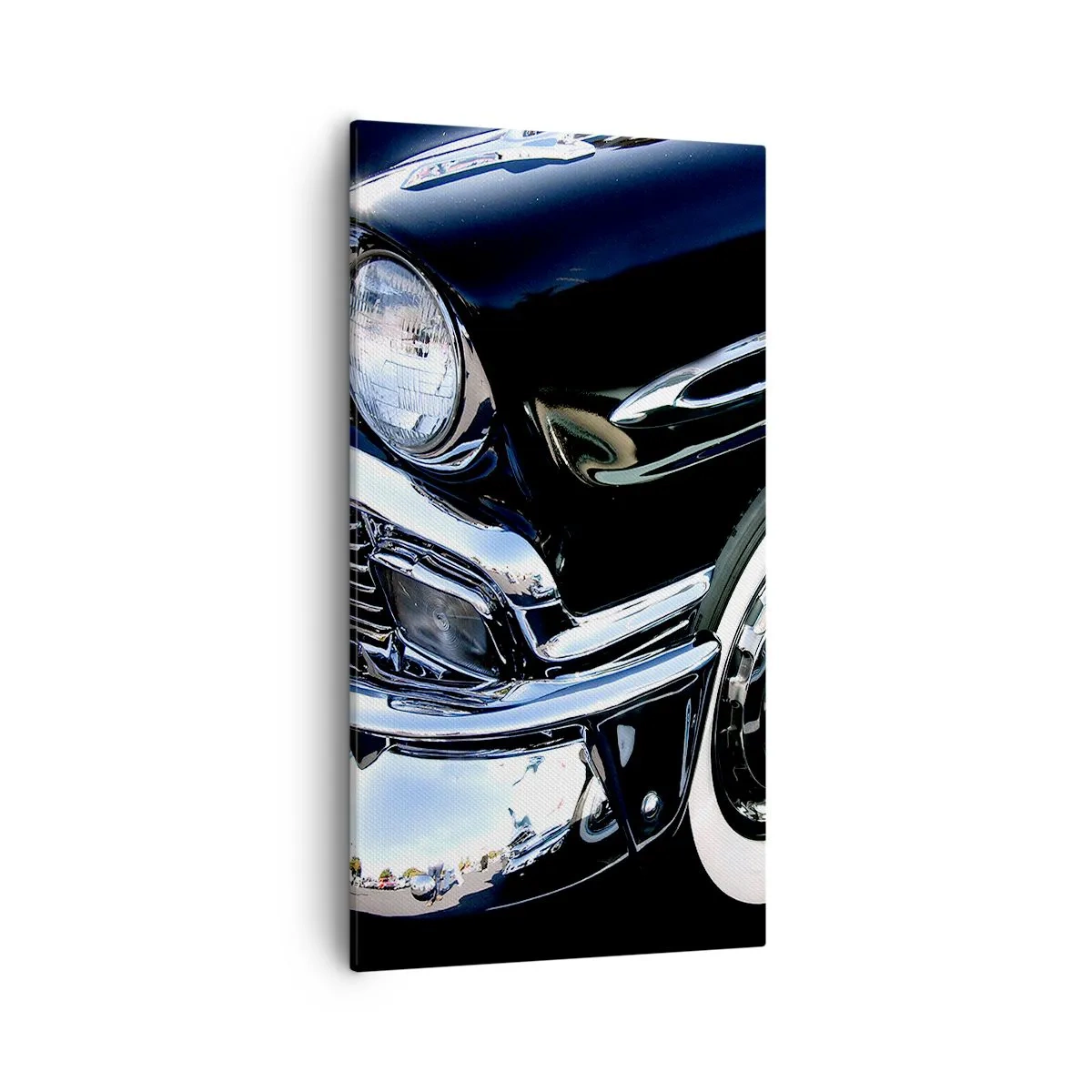 Vászonkép - Klasszika ezüst, fekete és fehér színben - 55x100 cm