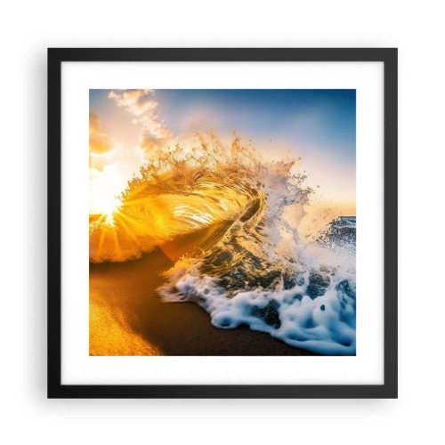 Poszter fehér keretben - Játék a homokban - 40x40 cm