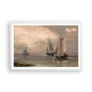 Poszter fekete keretben - A tengerészek visszatérése - 91x61 cm