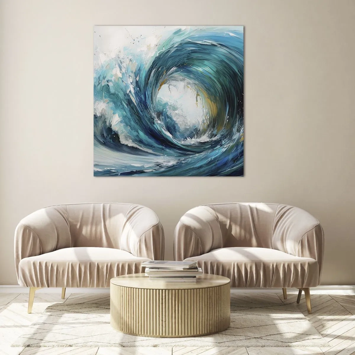 Üveg kép - Tengeri portál - 40x40 cm